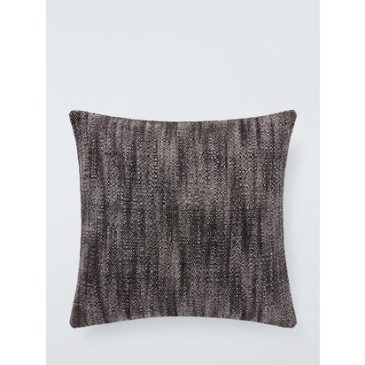 John Lewis Mono Knit Cushion, Black Black | H21 x W53 x D53cm