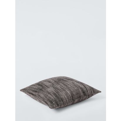 John Lewis Mono Knit Cushion, Black Black | H21 x W53 x D53cm