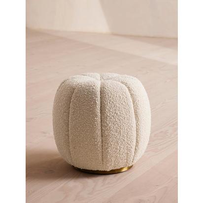 Sofia Footstool, Boucle, Natural