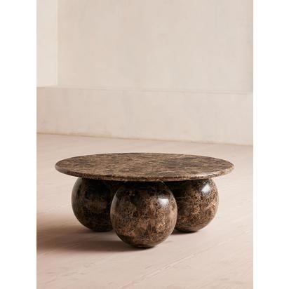 Oxley Coffee Table, Dark Emperador Marble