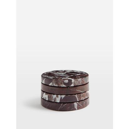 Hanson Coasters, Red Marble, Set of Four