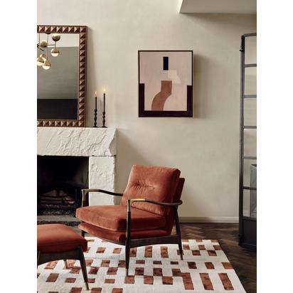 Theodore Armchair, Velvet, Rust