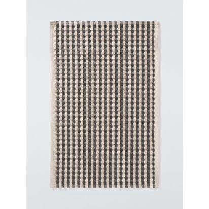 John Lewis Vertical Stripe Bath Mat Graphite | H2 x W50 x D80cm