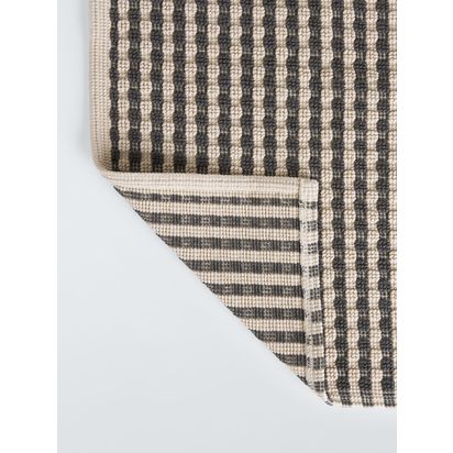 John Lewis Stripe Bath Mat Graphite | H2 x W50 x D80cm