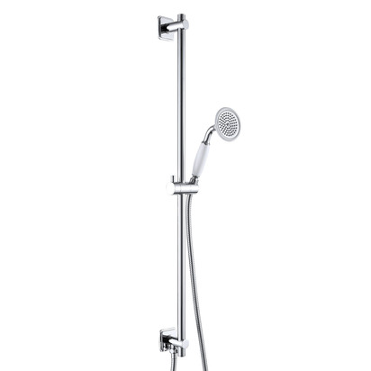 Butler & Rose Caledonia Slide Rail Kit, Single Function Handset & Hose - Chrome