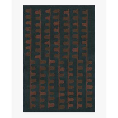 Veza Midnight & Coral Flatwoven Rug - 200 x 290 cm - Rug + Pad System