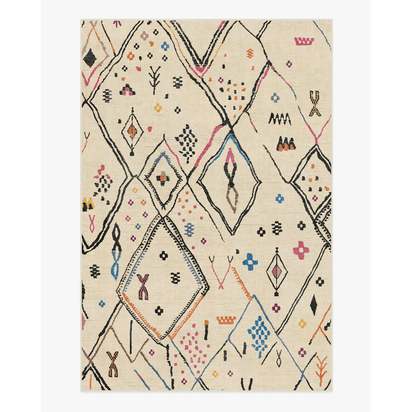 Pamir Ivory Multicolour Flatwoven Rug - 200 x 290 cm - Rug + Pad System