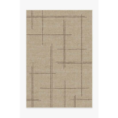 Stellan Latte Brown Flatwoven Rug - 200 x 290 cm - Rug + Pad System