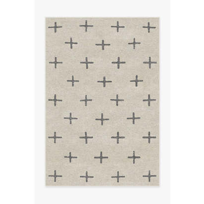 Crosby Birch & Charcoal Flatwoven Rug - 200 x 290 cm - Rug + Pad System