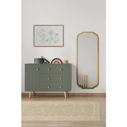 Celestine Ecru Flatwoven Rug - 200 x 290 cm - Rug + Pad System