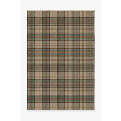 Dress Stewart Tartan Khaki Flatwoven Rug - 200 x 290 cm - Rug + Pad System