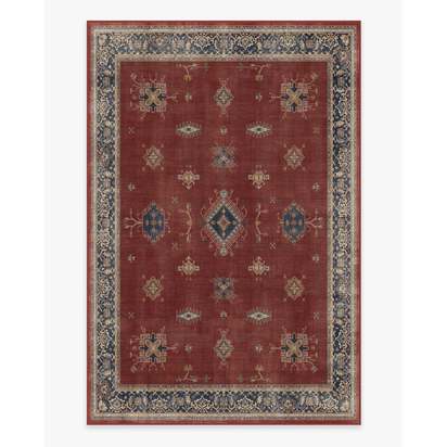 Verena Amber Red Flatwoven Rug - 200 x 290 cm - Rug + Pad System