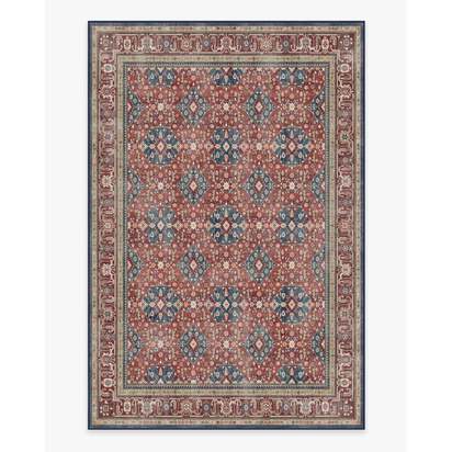 Alessia Royal Red Flatwoven Rug - 200 x 290 cm - Rug + Pad System