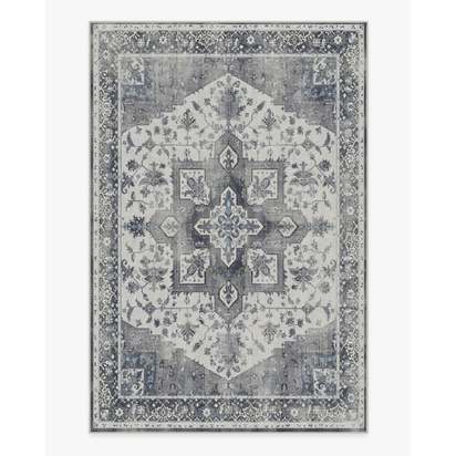 Kira Stone Blue Flatwoven Rug - 200 x 290 cm - Rug + Pad System