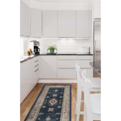 Verena Sapphire Flatwoven Rug - 200 x 290 cm - Rug + Pad System