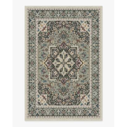 Hendesi Heriz Sage Flatwoven Rug - 200 x 290 cm - Rug + Pad System