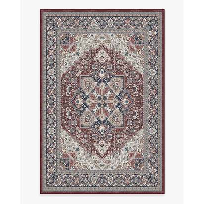 Hendesi Heriz Bordeaux Flatwoven Rug - 200 x 290 cm - Rug + Pad System