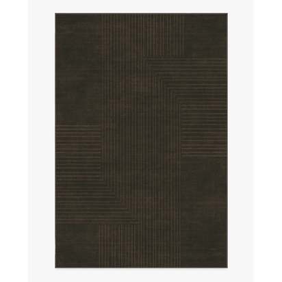 Bel Air Dark Chocolate Flatwoven Rug by The Hiltons - 200 x 290 cm - Rug + Pad System