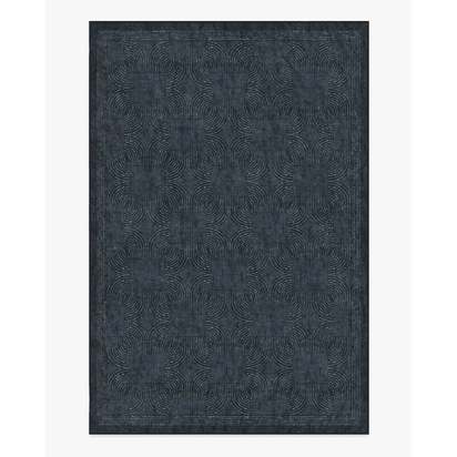 Montecito Indigo Flatwoven Rug by The Hiltons - 200 x 290 cm - Rug + Pad System