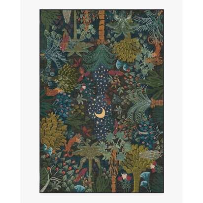Josephine Midnight Flatwoven Rug by Jungalow - 200 x 290 cm - Rug + Pad System