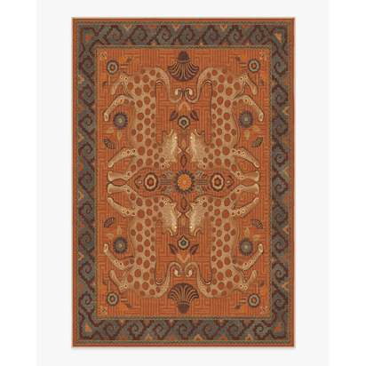 Eartha Terracotta Flatwoven Rug by Jungalow - 200 x 290 cm - Rug + Pad System