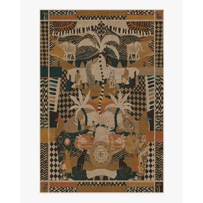La Joie Natural Multicolour Flatwoven Rug by Architectural Digest - 200 x 290 cm - Rug + Pad System