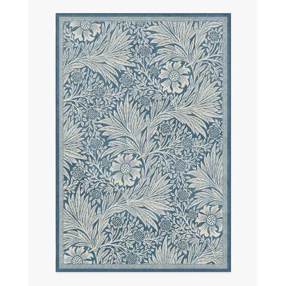 Marigold Blue Flatwoven Rug by Morris & Co. - 200 x 290 cm - Rug + Pad System