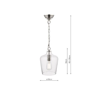 Laura Ashley Ockley Glass Ceiling Light Clear
