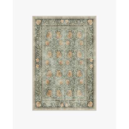 Pimpernel Jade Flatwoven Rug by Morris & Co. - 120 x 185 cm - Rug + Pad System