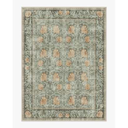 Pimpernel Jade Flatwoven Rug by Morris & Co. - 275 x 365 cm - Rug + Pad System