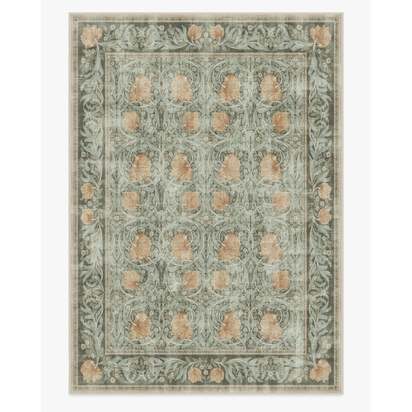 Pimpernel Jade Flatwoven Rug by Morris & Co. - 305 x 425 cm - Rug + Pad System