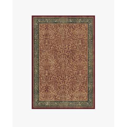 Acorn Amber Red Flatwoven Rug by Morris & Co. - 120 x 185 cm - Rug + Pad System