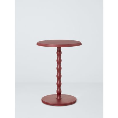 John Lewis Bobbin Pedestal Table Deep Red | H53 x W40 x D40cm