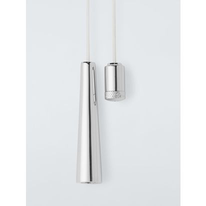 John Lewis Heritage Light Pull, Chrome Silver | H6 x W1.3 x D1.3cm