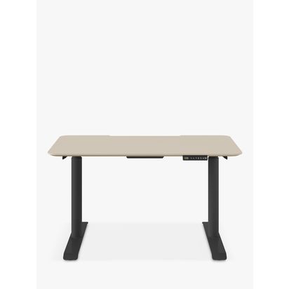 Bisley Cyl Sit/Stand Desk, 120cm Cashmere/Black | H127.50 x W120 x D70cm