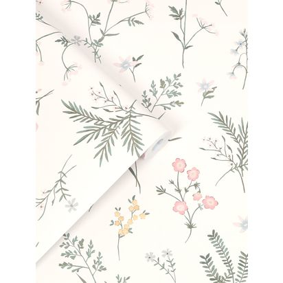 Laura Ashley Crosswell Wallpaper, Coral Pink Coral Pink | H7 x W52 x D7cm