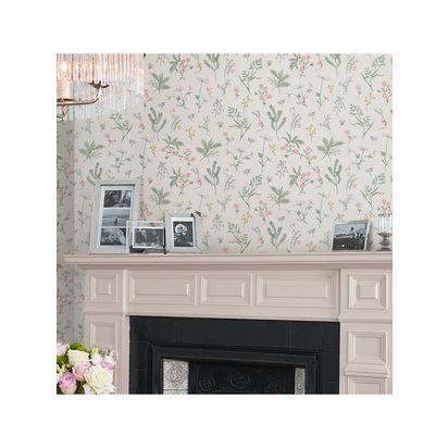 Laura Ashley Crosswell Wallpaper, Coral Pink Coral Pink | H7 x W52 x D7cm