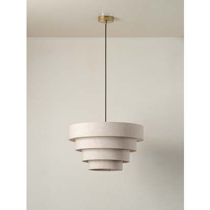 Fia - tiered linen lampshade - Default Title