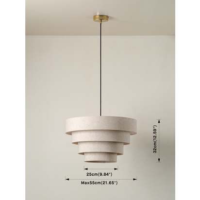 Fia - tiered linen lampshade - Default Title