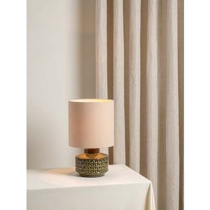 Filaree - short green glazed ceramic table lamp