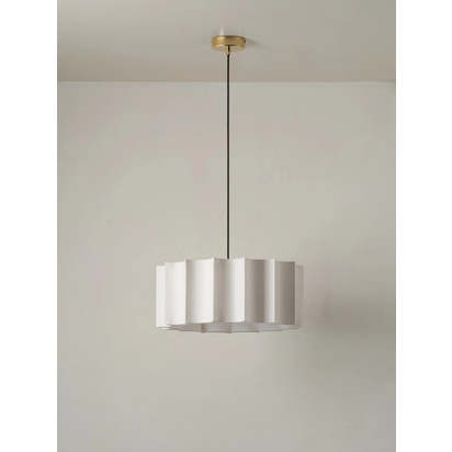 Viotti - white inverted scallop linen lampshade