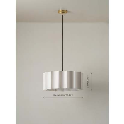 Viotti - white inverted scallop linen lampshade