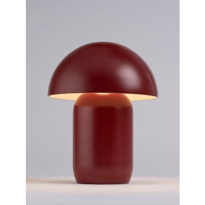 John Lewis Mushroom Rechargeable Dimmable Table Lamp Red | H25.5 x Dia.20cm