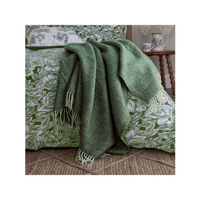 Burleigh x Bedeck Wool Throw Green/Multi | L170 x W130cm