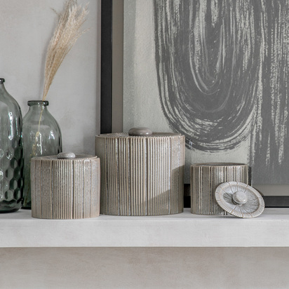Estrid Jar Small Grey 130x130x120mm SMALL
