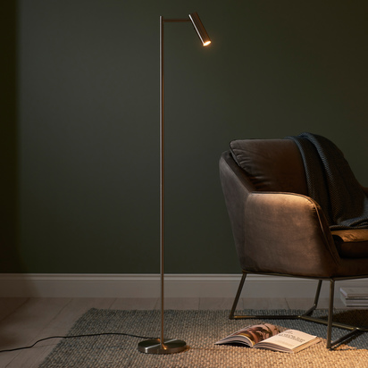 Dedicated Reader 1 Floor Lamp Satin Nickel