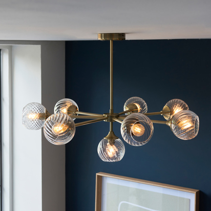 Allegra 8 Pendant Light Antique Brass