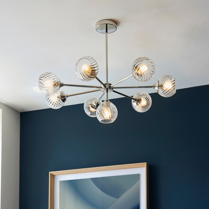 Allegra 8 Pendant Light Bright Nickel