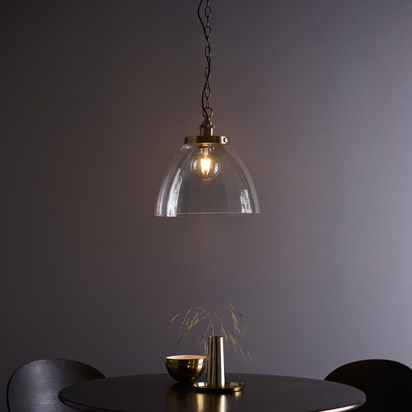 Hansen Grand 1 Pendant Light Antique Brass