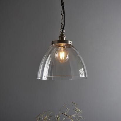 Palermo Grand 1 Pendant Light Brushed Silver